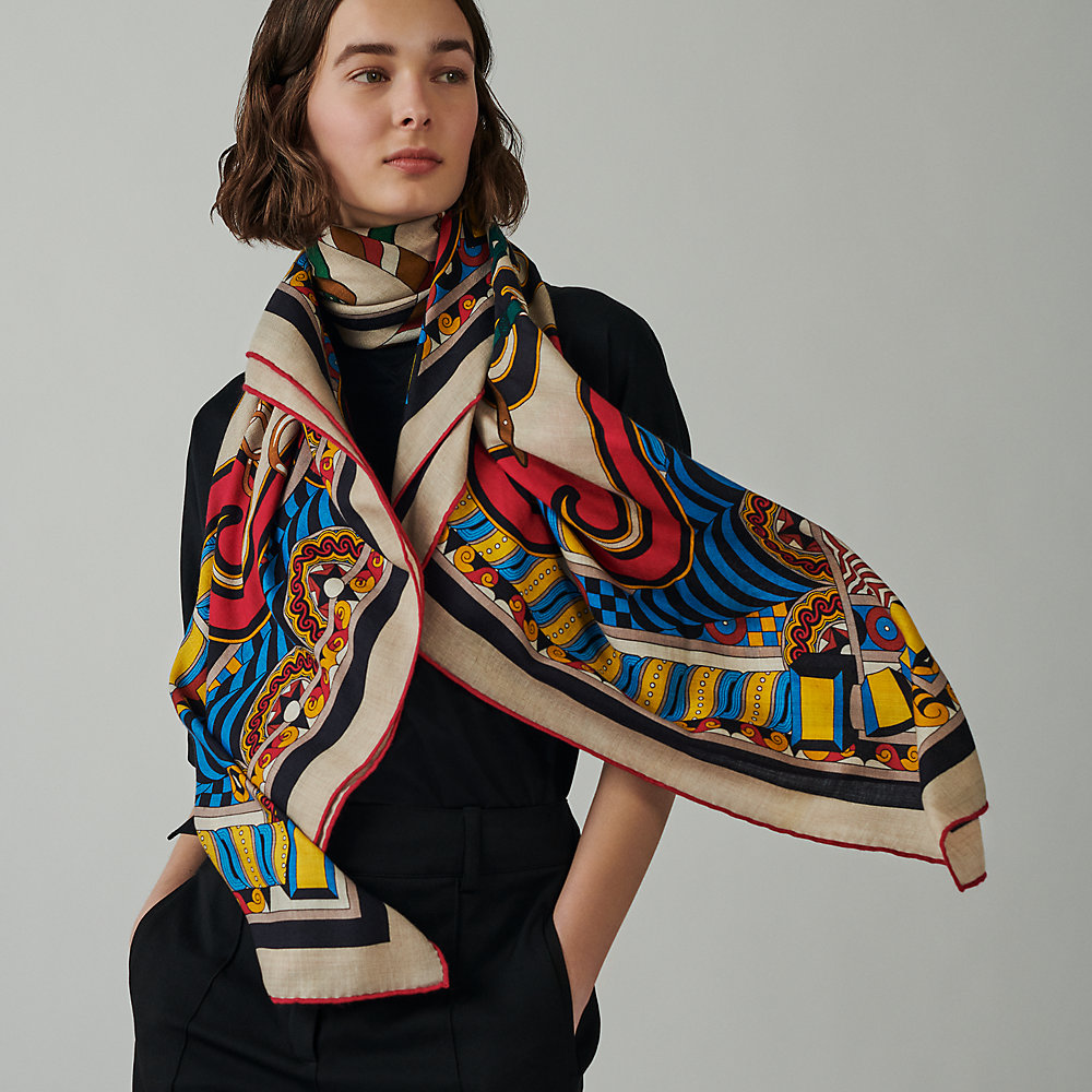 Harnais en Rosace shawl 140 | Hermès Hong Kong SAR